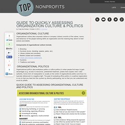 Guide to Quickly Assessing Organization Culture & Politics - Top Nonprofits