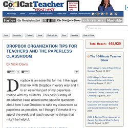Dropbox Organization Tips for Teachers and the Paperless Classroom