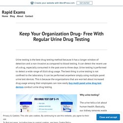 Keep Your Organization Drug- Free With Regular Urine Drug Testing – Rapid Exams