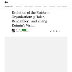 Evolution of the Platform Organization: 3 Haier, Rendanheyi, and Zhang Ruimin’s Vision