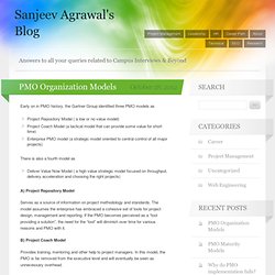 PMO Organization Models « Sanjeev Agrawal's Blog