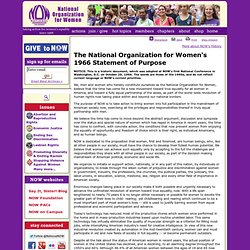 The National Organization for Women's 1966 Statement of Purpose