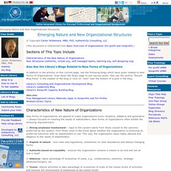 Emerging Nature and New Organizational Structures