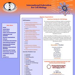 Member Organizations - International Federation for Cell Biology