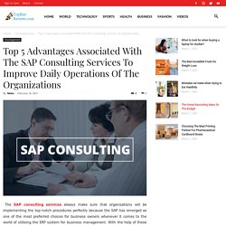 Top 5 Advantages Associated With The SAP Consulting Services To Improve Daily Operations Of The Organizations - topbestreviews