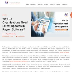 Why Do Organizations Need Latest Updates in Payroll Software