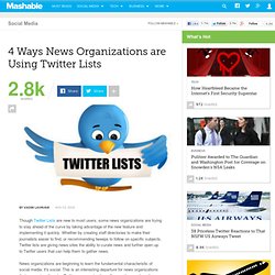 4 Ways News Organizations are Using Twitter Lists