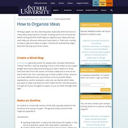 How to Organize Ideas