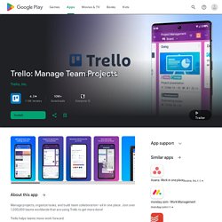 Trello: Organize anything with anyone, anywhere! - Apps on Google Play