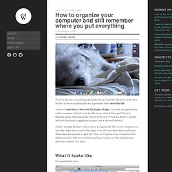How to organize your computer and still remember where you put everything — CHNL by Chanel