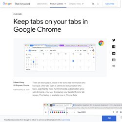 Organize your tabs with tab groups in Google Chrome