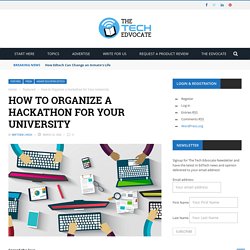 How to Organize a Hackathon for Your University