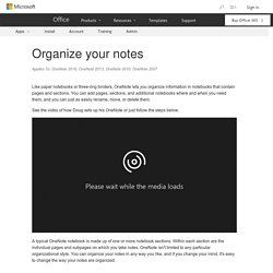 Organize your notes - OneNote