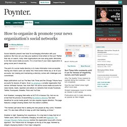How to organize & promote your news organization’s social networks