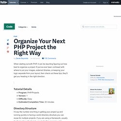 Organize Your Next PHP Project the Right Way