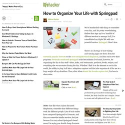 How to Organize Your Life with Springpad
