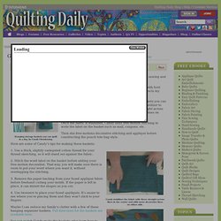Get Organized: Baskets You Can Quilt in a Day - Quilting Daily - Blogs
