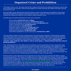 Organized Crime and Prohibition