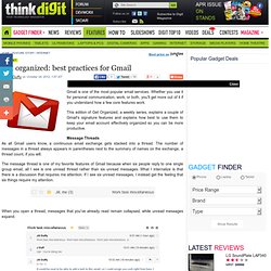 Get organized: best practices for Gmail - Internet