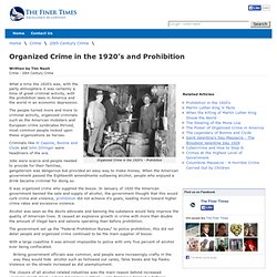 Organized Crime in the 1920’s and Prohibition