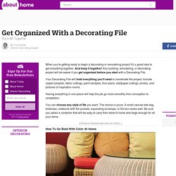 Get Organized With a Decorating File