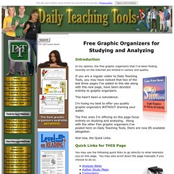 Free Graphic Organizers for Studying and Analyzing