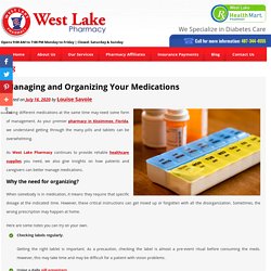 Managing and Organizing Your Medications