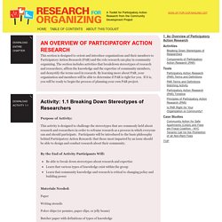 An Overview of Participatory Action Research