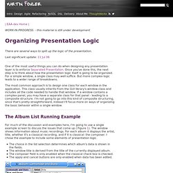 Organizing Presentation Logic