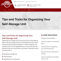 Tips and Tricks for Organizing Your Self-Storage Unit – HORIZON TRANSPORT
