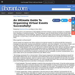 An Ultimate Guide To Organizing Virtual Events Successfully!