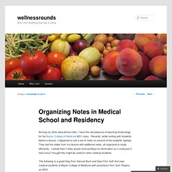 Organizing Notes in Medical School and Residency