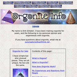 Orgonite Information