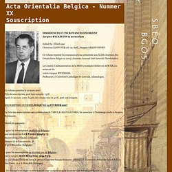 Acta Orientalia Belgica - Nummer XX<br