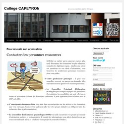 Pour réussir son orientation - Collège CAPEYRONCollège CAPEYRON