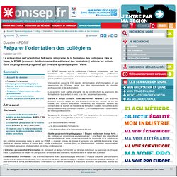 Préparer l’orientation des collégiens