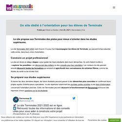 Un site dédié à l'orientation pour les élèves de Terminale