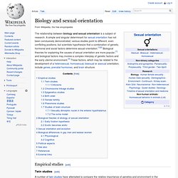 Biology and sexual orientation