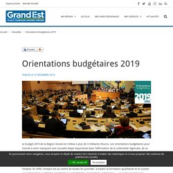 Orientations budgétaires 2019 - GrandEst