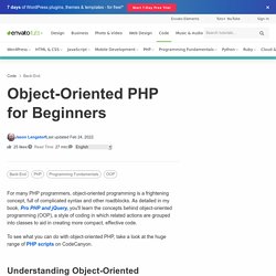 Object-Oriented PHP for Beginners