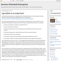 OpenShift: Is it really PaaS?