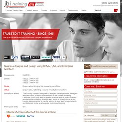 Object Oriented Analysis & Design with UML and BPMN JBI Training JB International London UK onsite custom public JBI Training