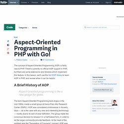 Aspect-Oriented Programming in PHP with Go!