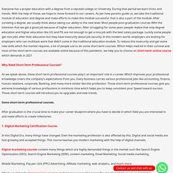 5 Best Job-Oriented Short Term Courses in 2021 You Should Do!!!