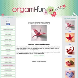 Origami Crane Instructions