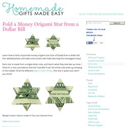 Fold a Money Origami Star from a Dollar Bill - Step by Step Instructions