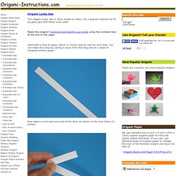 Origami Lucky Star Folding Instructions - How to Make an Origami Star