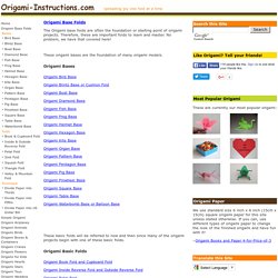 Origami Folding Instructions - How to make Origami Base Folds