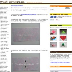 Origami Corner Heart Folding Instructions