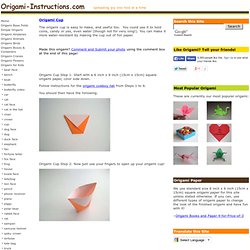 Origami Cup Folding Instructions - How to Make an Origami Cup